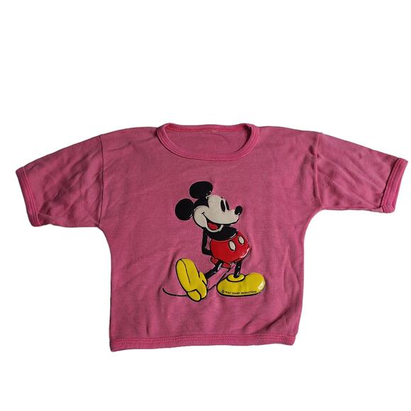 Vintage Disney Pink Kids Short Sleeve Tee - Walt Disney Productions circa 1980 - Picture 1 of 5